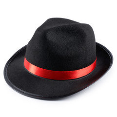 Шляпа Мафиози гангстера черная