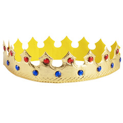 Карнавальная Корона тканевая Принц Золото, 56*6 см