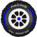 Воздушный шар Гоночное колесо, черный/синий 46 см