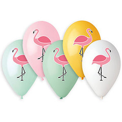 Воздушный шарик Фламинго, 5цв