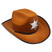 Ковбойская шляпа Шериф коричневая