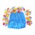 Гавайская юбка 40 см голубая