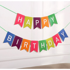 Гирлянда-буквы Happy Birthday разноцветная 200см