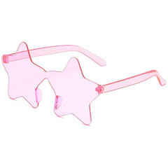 Карнавальные очки Звезды нежно-розовые