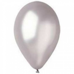 Воздушный шарик серебряный без рисунка