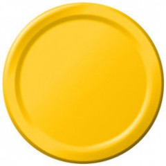 Тарелки желтые, 18см, 6шт