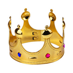 Карнавальная Корона пластиковая Золото 56*11 см