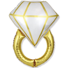 Воздушный шар Фигура Кольцо с бриллиантом 91см