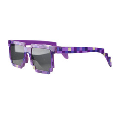 Карнавальные очки Пиксели, Фиолетовый, 14,4*5 см