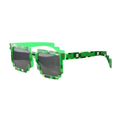 Карнавальные очки Пиксели, зеленые, 14,4*5 см