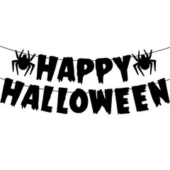 Гирлянда Happy Halloween Пауки 500 см, 17 см