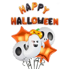 Набор на Хэллоуин воздушных шаров Привидение 6 шт