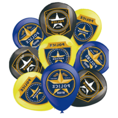 Воздушные шарики Полиция 10шт