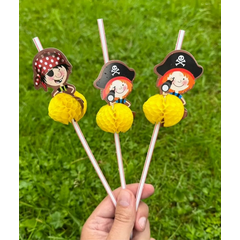 Трубочки Пиратская карта сокровищ 12шт