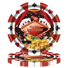 Тарелки 777 Казино С Днем рождения 23см 6шт