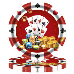 Тарелки 777 Казино С Днем рождения 18см 6шт