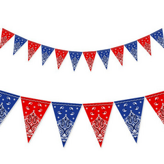 Гирлянда украшение Ковбойская вечеринка 220см 12 флажков
