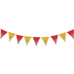 Гирлянда украшение Ковбойская вечеринка 180см 9 флажков