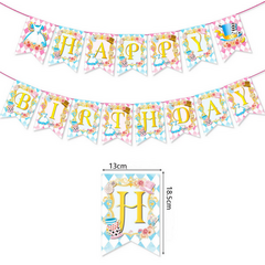 Гирлянда декор С Днем рождения Алиса в стране чудес 220 см