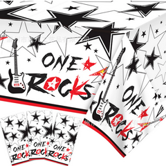 Скатерть Рок-н-ролл вечеринка 220х130см