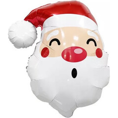 Воздушный шар Фигура Голова Дед Мороза 86см