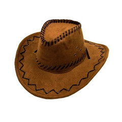 Ковбойская шляпа коричневая (Небольшой брак)