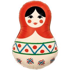 Воздушный шар Матрешка Русский узор 79см
