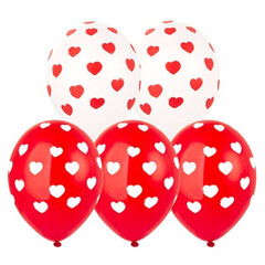 Воздушные шарики Сердца 2 вида 10 шт