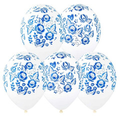 Воздушные шарики Узоры Гжель 10 шт