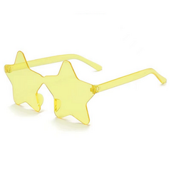 Карнавальные очки Звезды нежно-желтый