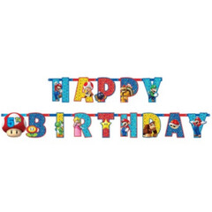 Гирлянда-буквы С Днем рождения Супер Марио 320см