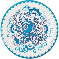 Тарелки Русский стиль Гжель, 6 шт 18 см