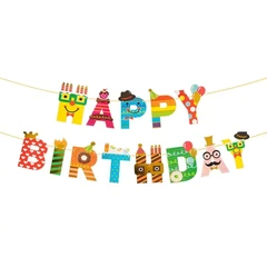 Гирлянда Веселые буквы, Happy Birthday 180 см