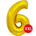 Шар-фигура цифра 6 золотая