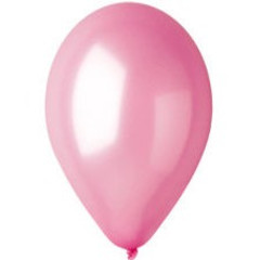 Воздушный шарик розовый металлик