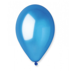 Воздушный шарик синий металлик