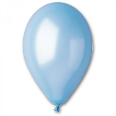 Воздушный шарик голубой металлик