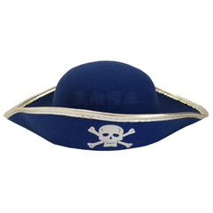 Шляпа пирата с черепом синяя