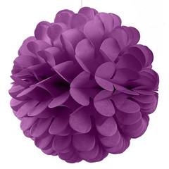 Помпон собранный фиолетовый 30см