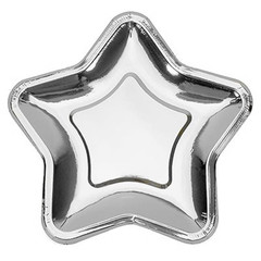 Тарелки Звезда серебряная, 23 см, 6 шт
