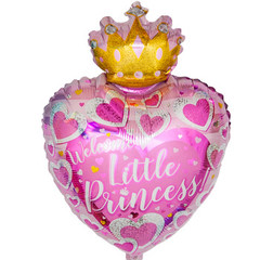 Фольгированный шар Сердце Маленькая Принцесса, Розовый