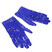Перчатки с пайетками синие