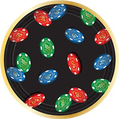 Тарелки Казино покерные фишки, 17 см