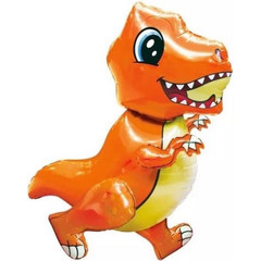 Шар - Ходячая Фигура, Маленький динозавр, Оранжевый