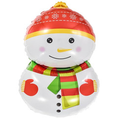 Фольгированный шар Счастливый снеговик