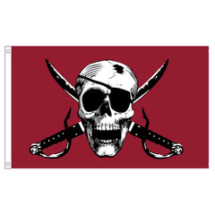 Пиратский флаг №2, 150х90 см