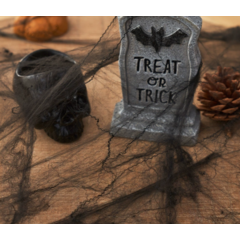 Паутина черная с 2 пауками