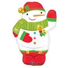 Фольгированный шар Снеговик забавный, 53см