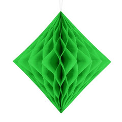 Фигура бумажная Ромб зеленый 20 см
