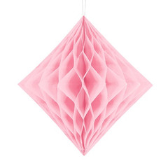 Фигура бумажная Ромб светло-розовый 30 см